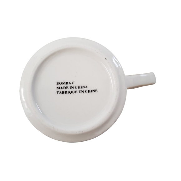 Vintage Bombay Creamer & Sugar Bowl Set Whimsical Poppies & Butterflies - Picture 10 of 15